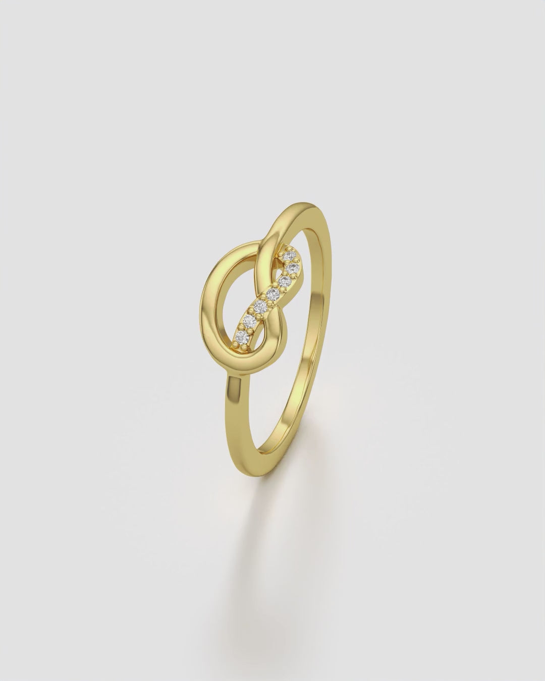 Diamond Love Knot Petite Promise Ring