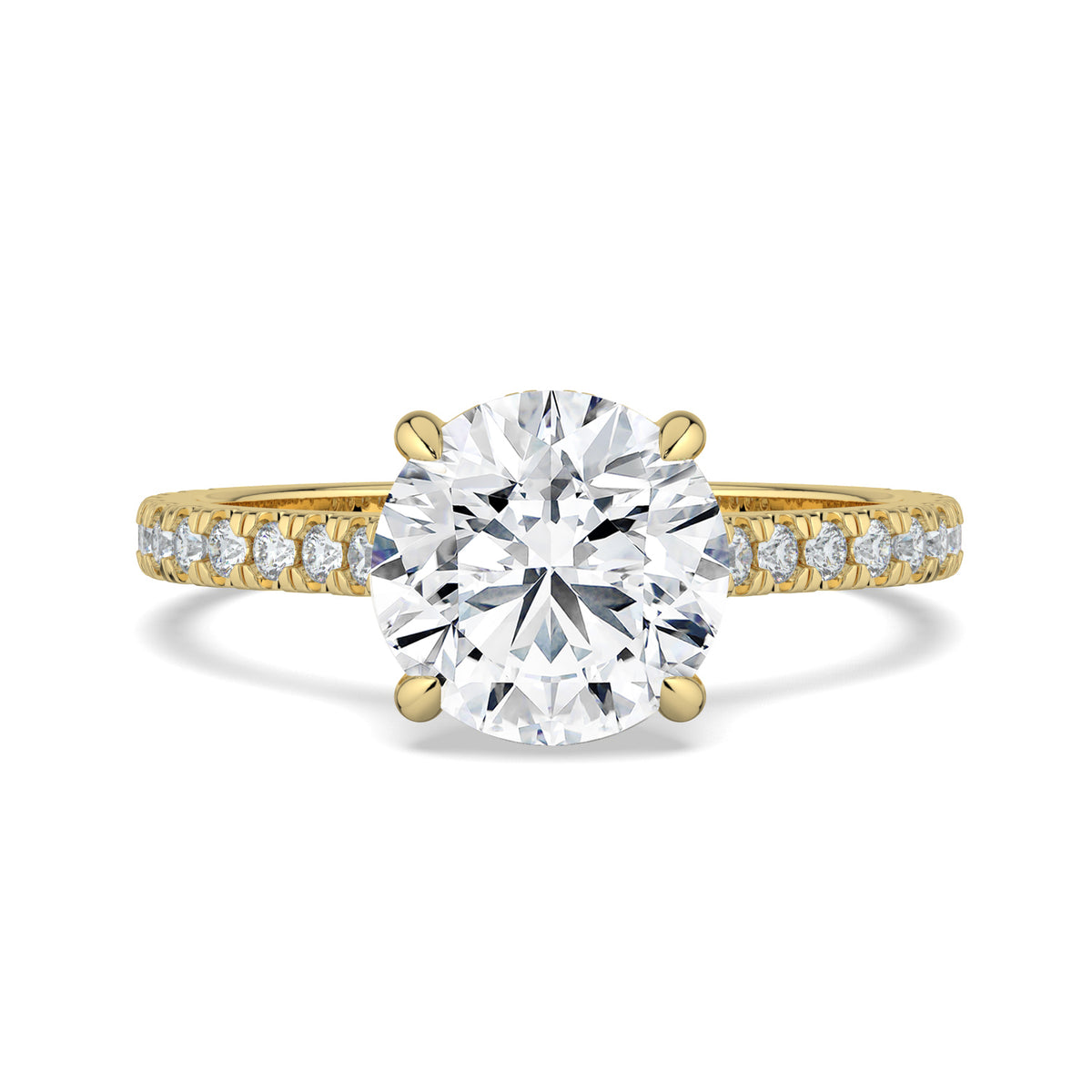 Hidden Halo Round-Cut Engagement Ring