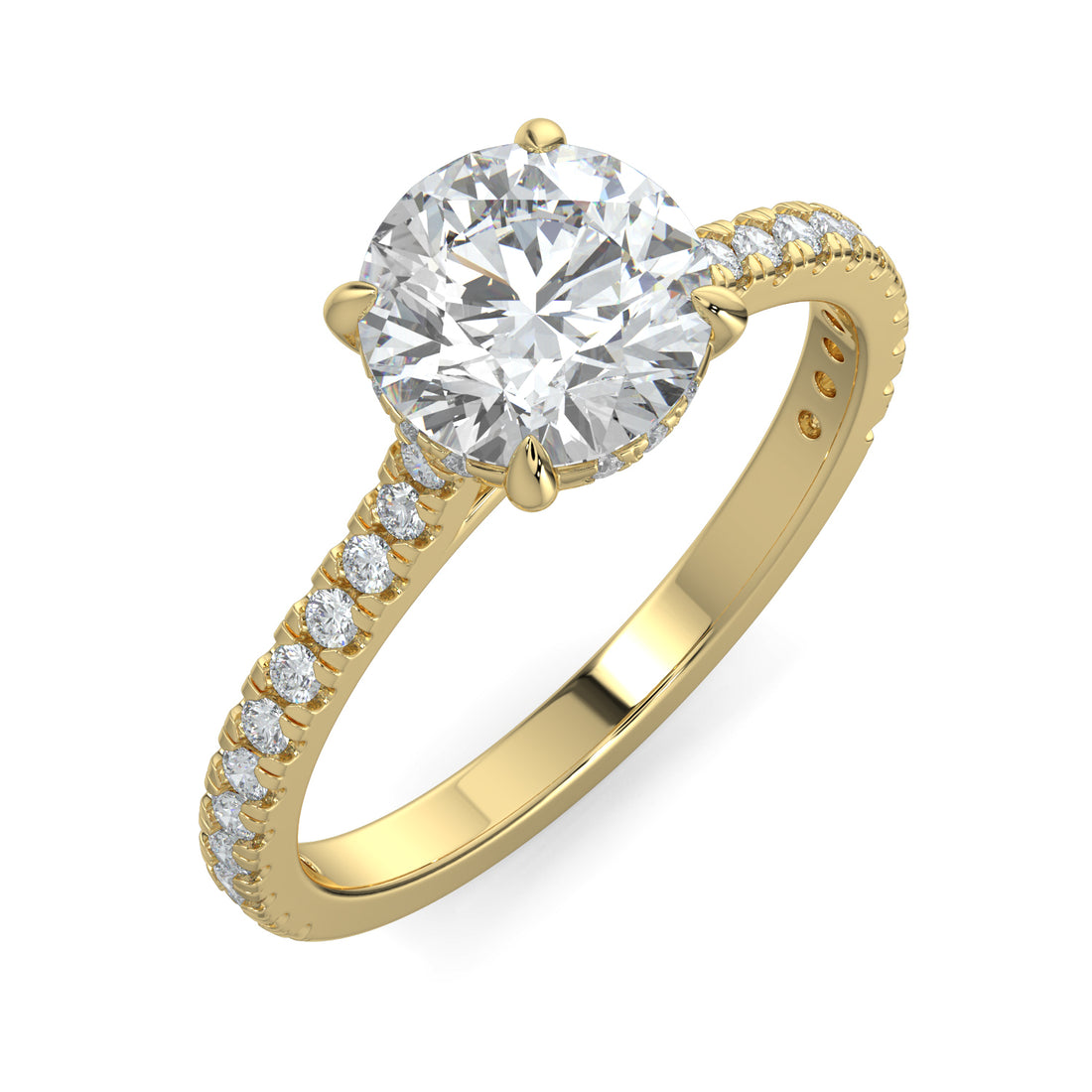 Hidden Halo Round-Cut Engagement Ring