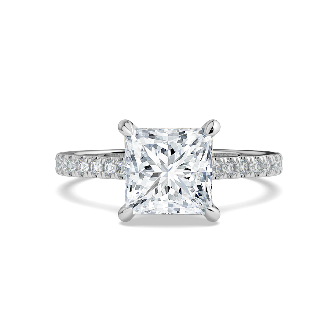 Hidden Halo Princess-Cut Engagement Ring
