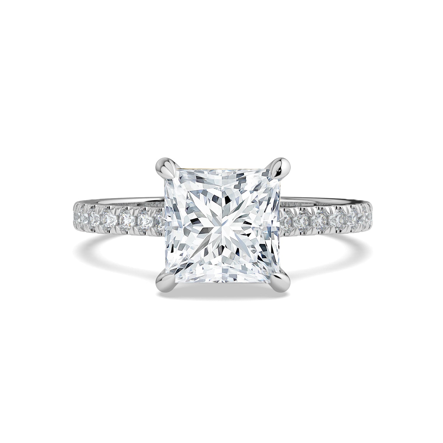 Hidden Halo Princess-Cut Engagement Ring