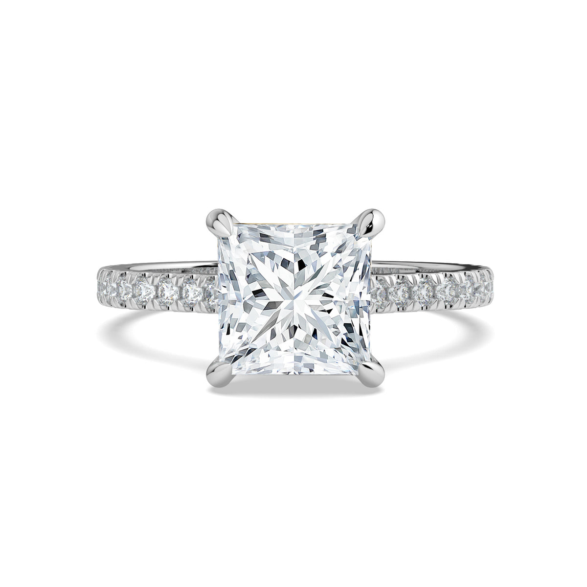 Hidden Halo Princess-Cut Engagement Ring