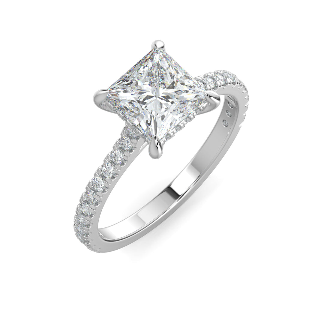 Hidden Halo Princess-Cut Engagement Ring
