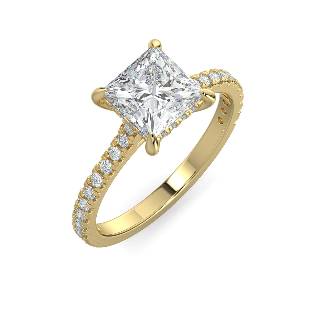 Hidden Halo Princess-Cut Engagement Ring