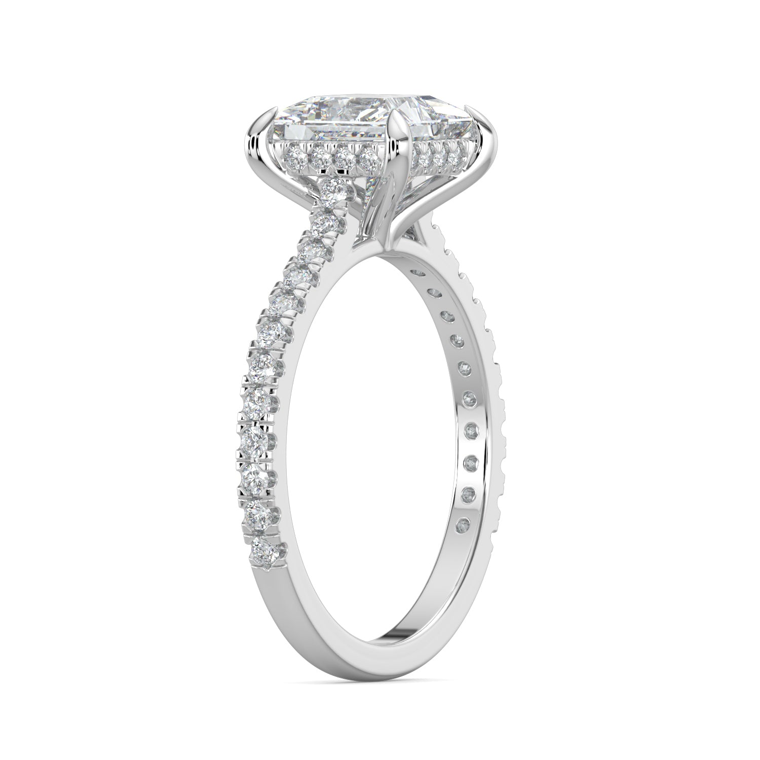 Hidden Halo Princess-Cut Engagement Ring