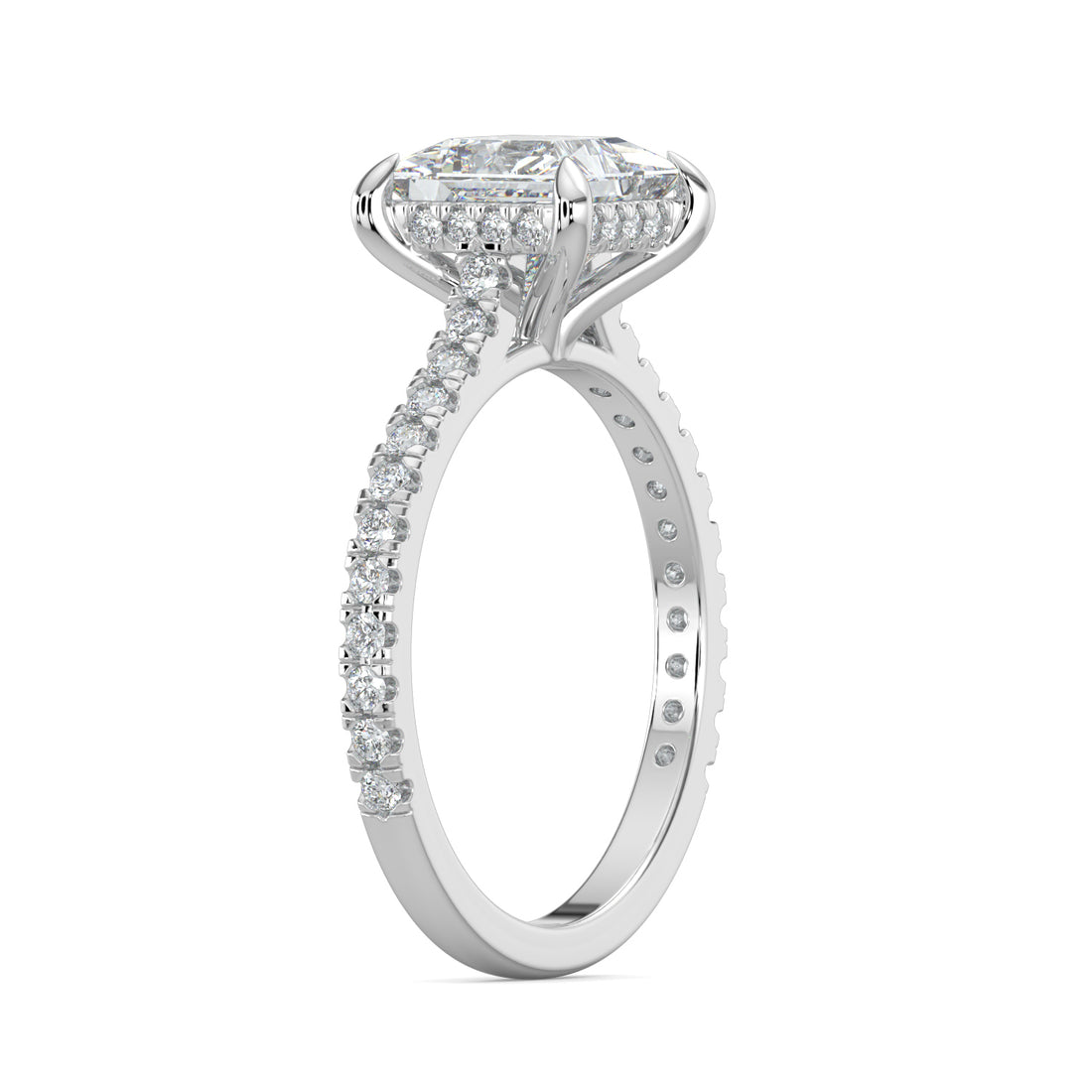 Hidden Halo Princess-Cut Engagement Ring