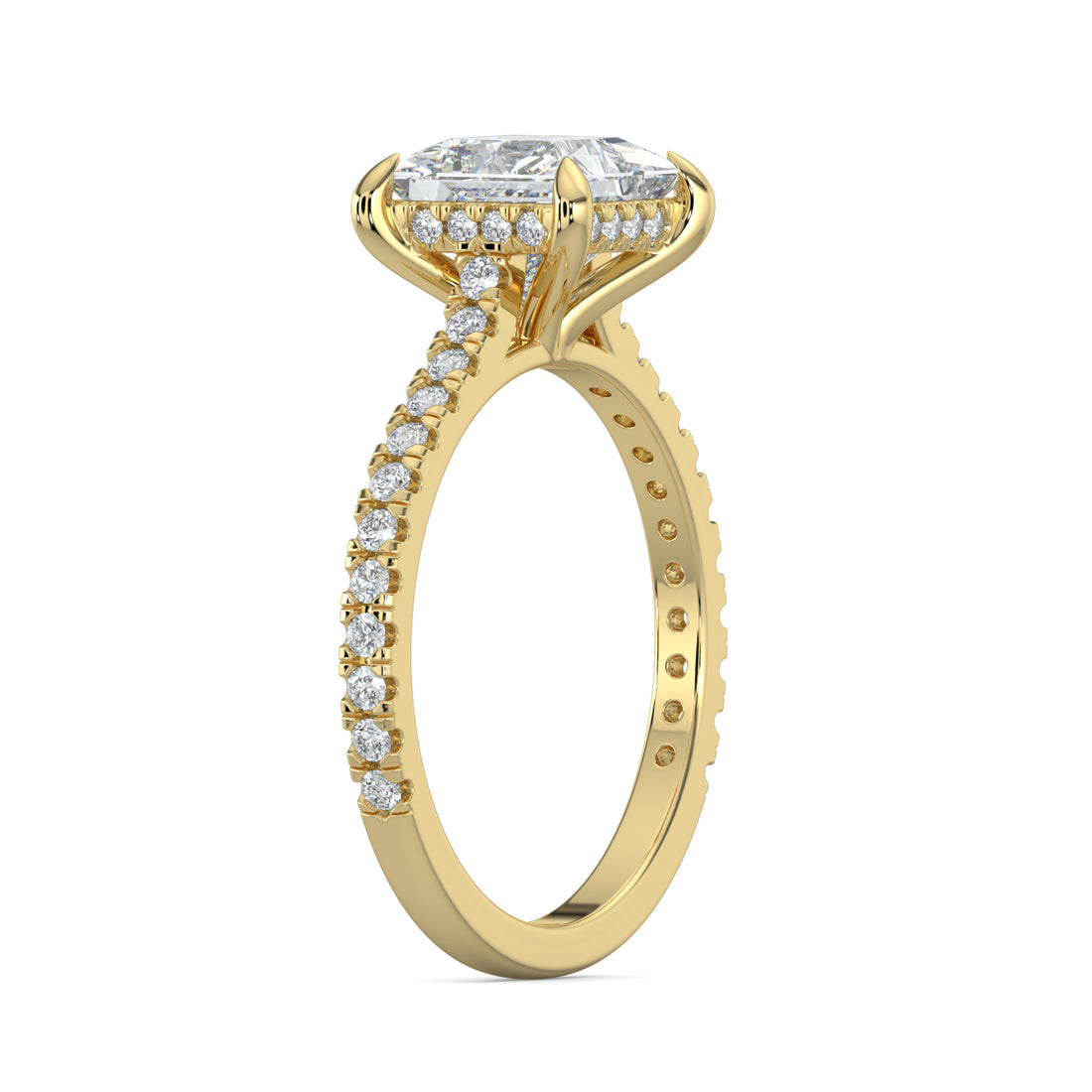 Hidden Halo Princess-Cut Engagement Ring
