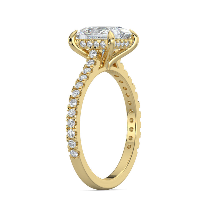 Hidden Halo Princess-Cut Engagement Ring