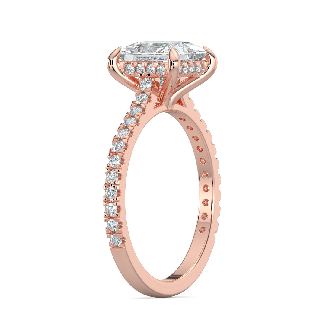 Hidden Halo Princess-Cut Engagement Ring