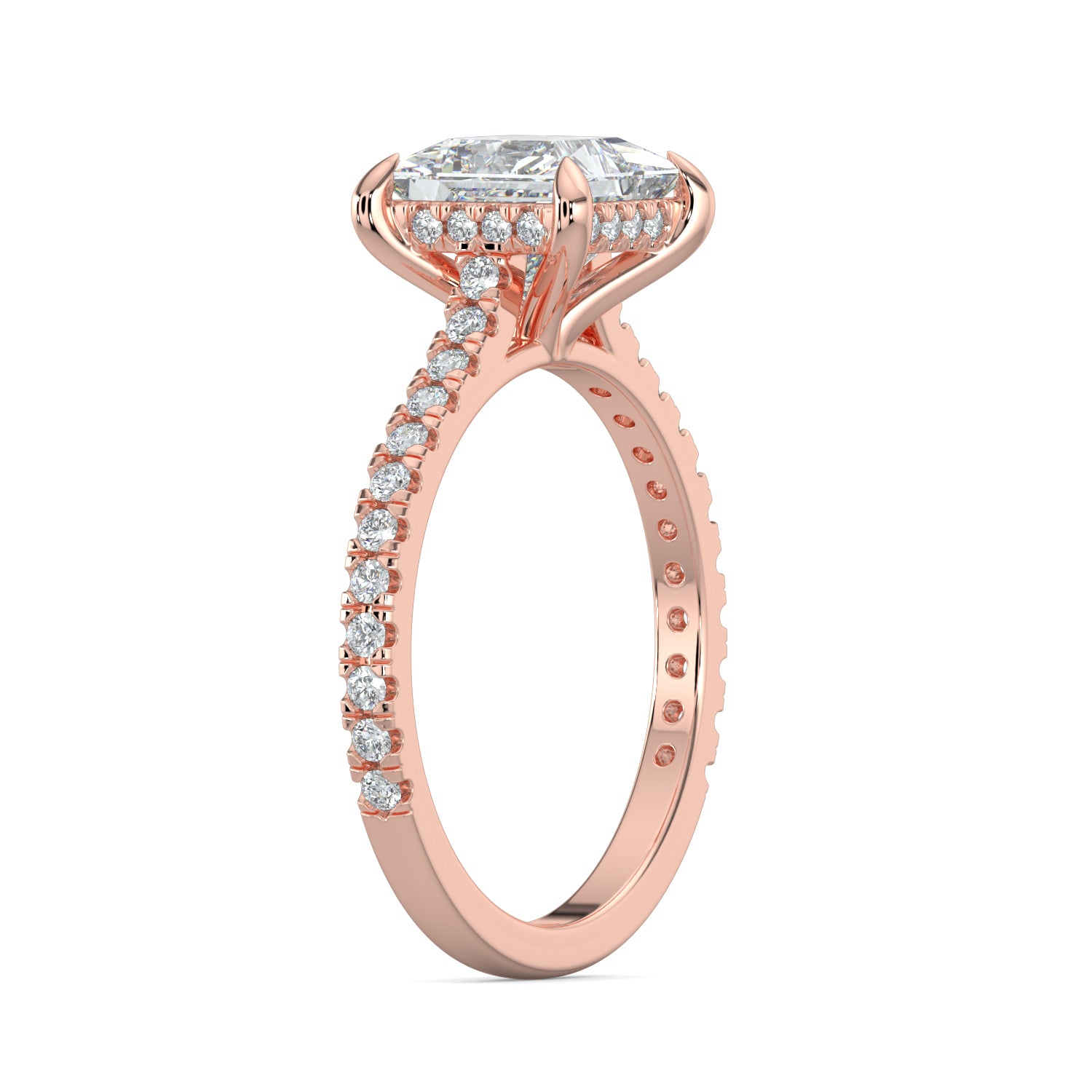 Hidden Halo Princess-Cut Engagement Ring